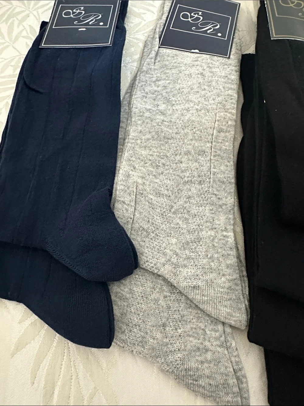 Classic Men's Dress Sock 10 pairs Navy, Gray, Black, White